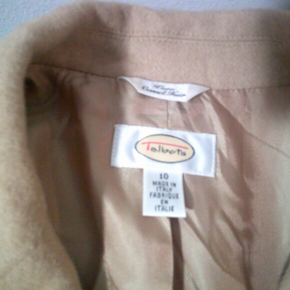 100% Camel Hair Jacket Blazer by Talbots size 10 4-button Womens Suit jacket - Picture 6 of 6
